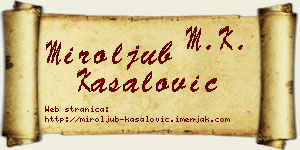 Miroljub Kasalović vizit kartica